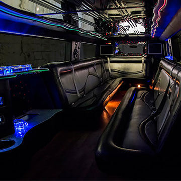 hummer limo leather seats